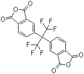 4,4'-(六氟异丙烯)二酞酸酐分子结构 (CAS 1107-00-2)