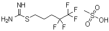 硫代氨基亚胺酸 4,4,5,5,5-五氟戊基酯甲烷磺酸盐分子结构 (CAS 1107606-68-7)