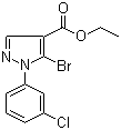 Ethyl 5-bromo-1-(3-chlorophenyl)-1H-pyrazole-4-carboxylate molecular structure (CAS 110821-39-1)
