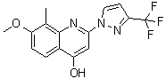 7-甲氧基-8-甲基-2-[3-(三氟甲基)-1H-吡唑-1-基]-4-喹啉醇分子结构 (CAS 1108660-11-2)