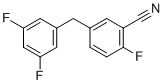 5-(3,5-二氟苄基)-2-氟苯甲腈分子结构 (CAS 1108745-25-0)