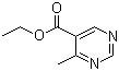 4-甲基-5-嘧啶甲酸乙酯分子结构 (CAS 110960-73-1)