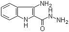 3-氨基-1H-吲哚-2-甲酰肼分子结构 (CAS 110963-29-6)