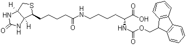 N-Fmoc-N'-Biotinyl-D-lysine molecular structure (CAS 110990-09-5)