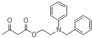3-氧代丁酸 2-[苯基(苄基)氨基]乙基酯分子结构 (CAS 111011-83-7)