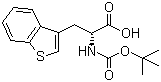 N-叔丁氧羰基-D-3-苯并噻吩丙氨酸分子结构 (CAS 111082-76-9)