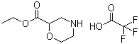 2-吗啉羧酸乙酯 2,2,2-三氟乙酸盐分子结构 (CAS 1111640-52-8)