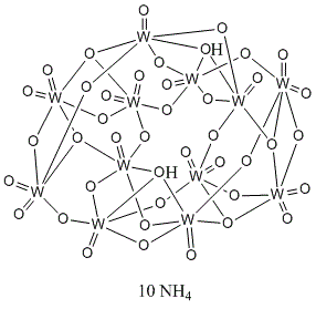 structure of CAS# 11120-25-5, Ammonium paratungstate;Decaammonium tungstate; Ammonium tungstate