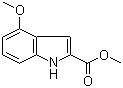 4-甲氧基吲哚-2-羧酸甲脂分子结构 (CAS 111258-23-2)