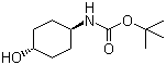 反式-N-Boc-4-氨基环己醇分子结构 (CAS 111300-06-2)