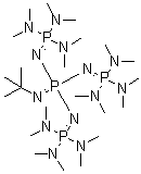 叔-丁基三[三(二甲基氨基)膦亚基]亚胺代磷酸三酰胺分子结构 (CAS 111324-04-0)
