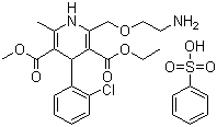 苯磺酸氨氯地平分子结构 (CAS 111470-99-6)