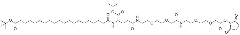 结构式 CAS# 1118767-17-1, C20-OTBU-GLU(OTBU)-AEEA-AEEA-OSU