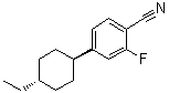 2-氟-4-(反式-4'-乙基环己基)苯甲腈分子结构 (CAS 112026-71-8)