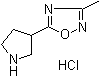 3-Methyl-5-(3-pyrrolidinyl)-1,2,4-oxadiazole hydrochloride (1:1) molecular structure (CAS 1121057-52-0)