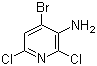 structure of CAS# 1121586-37-5, 3-Amino-4-bromo-2,6-dichloropyridine
