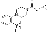4-[2-(三氟甲基)苯基]-1-哌嗪羧酸叔丁酯分子结构 (CAS 1121596-52-8)