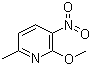 2-甲氧基-3-硝基-6-甲基吡啶分子结构 (CAS 112163-03-8)