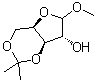 D-甲基 3,5-O-异丙亚基-呋喃木糖苷分子结构 (CAS 112245-59-7)