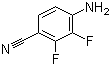 4-氨基-2,3-二氟苯腈分子结构 (CAS 112279-71-7)