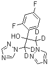 structure of CAS# 1124197-58-5, Fluconazole-d<sub>4</sub>
