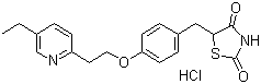 Pioglitazone hydrochloride molecular structure (CAS 112529-15-4)