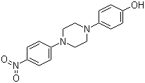 4-(4-(4-硝基苯基)-1-哌嗪基)苯酚分子结构 (CAS 112559-81-6)