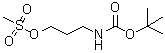 3-[(叔丁氧羰基)氨基]丙基甲烷磺酸酯分子结构 (CAS 112663-43-1)