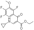 2-(2,4,5-三氟-3-甲氧基苯甲酰基)-3-环丙基氨基丙烯酸乙酯分子结构 (CAS 112811-70-8)