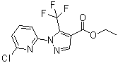 Ethyl 1-(6-chloropyridin-2-yl)-5-trifluoromethyl-1H-pyrazole-4-carboxylate molecular structure (CAS 1128268-00-7)
