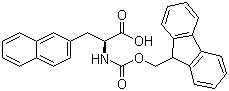 Fmoc-3-(2-萘基)-L-丙氨酸分子结构 (CAS 112883-43-9)