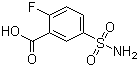 2-氟-5-磺酰胺基苯甲酸分子结构 (CAS 112887-25-9)