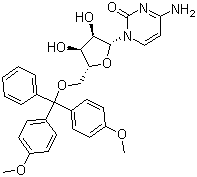 5'-O-[双(4-甲氧基苯基)苯甲基]胞苷分子结构 (CAS 112897-99-1)