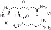L-Lysyl-L-histidylglycinamide trihydrochloride molecular structure (CAS 112898-17-6)