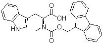N-[芴甲氧羰基]-N-甲基-L-色氨酸分子结构 (CAS 112913-63-0)