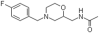 2-乙酰氨甲基-4-(4-氟苄基)吗啉分子结构 (CAS 112913-94-7)