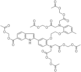 钙荧光探针 Indo 1-AM分子结构 (CAS 112926-02-0)