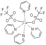 (OC-6-12)-Tetrakis(pyridine)bis(1,1,1-trifluoromethanesulfonato)copper molecular structure (CAS 113110-58-0)