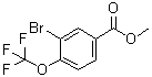 Methyl 3-bromo-4-(trifluoromethoxy)benzoate molecular structure (CAS 1131594-45-0)