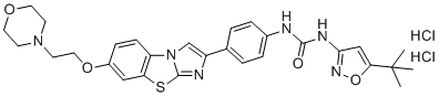 Quizartinib Dihydrochloride molecular structure (CAS 1132827-21-4)