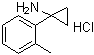 1-(2-Methylphenyl)cyclopropanamine hydrochloride (1:1) molecular structure (CAS 1134701-31-7)