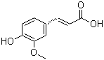 3-甲氧基-4-羟基肉桂酸分子结构 (CAS 1135-24-6)