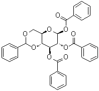 4,6-O-(苯基亚甲基)-beta-D-吡喃葡萄糖三苯甲酸酯分子结构 (CAS 113544-56-2)