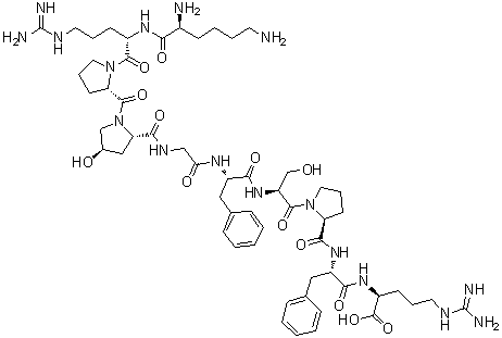 4-[(4R)-4-羟基-L-脯氨酸]胰激肽分子结构 (CAS 113662-39-8)