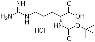 结构式 CAS# 113712-06-4, N-[(叔丁氧基)羰基]-D-精氨酸盐酸盐