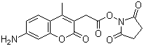 7-氨基-4-甲基香豆素-3-乙酸 N-琥珀酰亚胺酯分子结构 (CAS 113721-87-2)