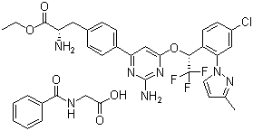 LX 1606 hippurate molecular structure (CAS 1137608-69-5)