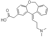 (11E)-11-[3-(二甲基氨基)亚丙基]-6,11-二氢二苯并[b,e]氧杂卓-2-乙酸分子结构 (CAS 113806-06-7)