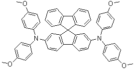 N2,N2,N7,N7-Tetrakis(4-methoxyphenyl)-9,9'-spirobi[9H-fluorene]-2,7-diamine molecular structure (CAS 1138220-69-5)