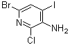 6-Bromo-2-chloro-4-iodo-3-pyridinamine molecular structure (CAS 1138444-29-7)